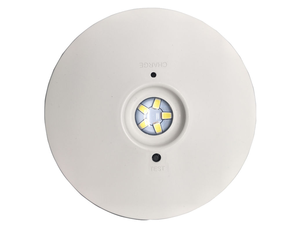 IP20 SMD LED Yuvarlak Şarj Edilebilir Acil Durum Lambası, 3 Saat Çalışma Süreli Batarya Yedekli L114N