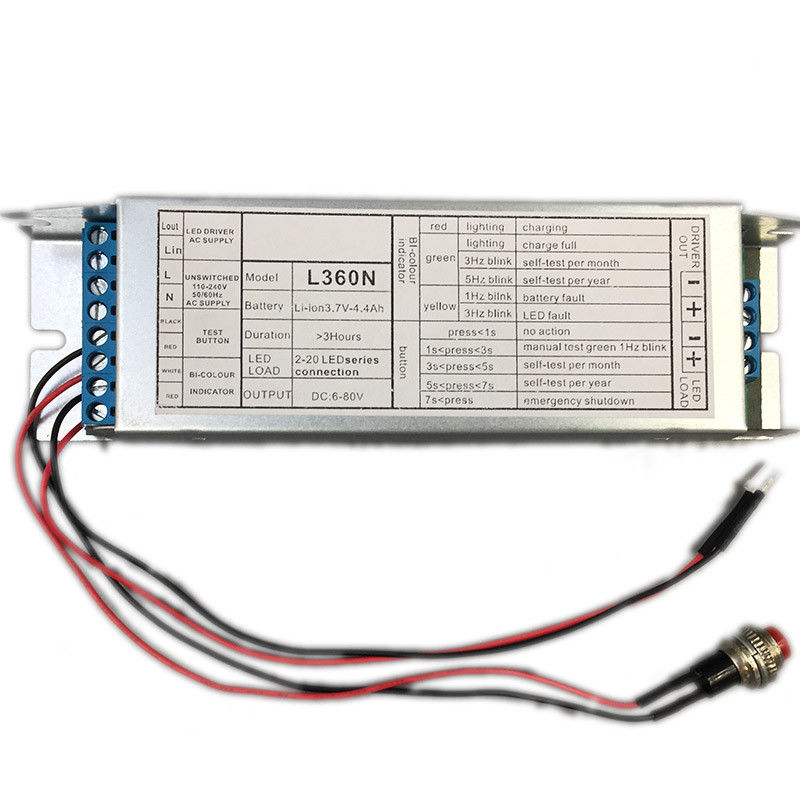 110V 220V 3-4 Watt Çıkış CE LED Acil Değiştirme Kütüphane Öz Test Fonksiyonu L360