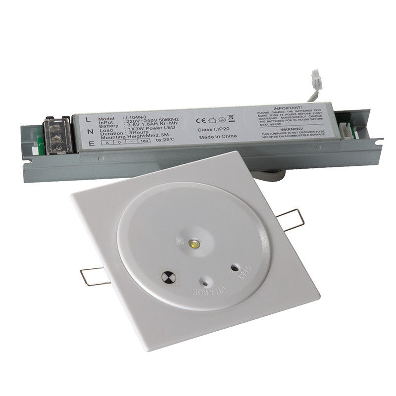 IP20 Çatı LED Acil Alt Işık 1W SMD Ni-Cd Pil 3 Saat EL104N-1
