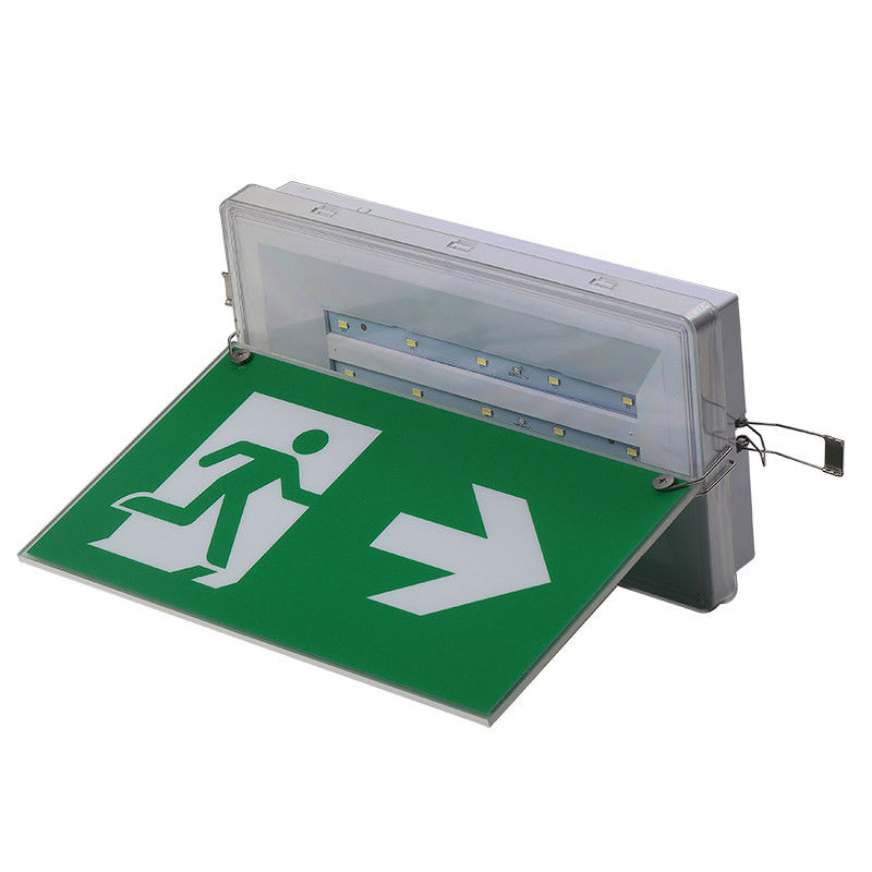 Çıkış İşareti LED 5W Su geçirmez Acil Işık IP65 220V 240V Ni-Cd Pil L212N