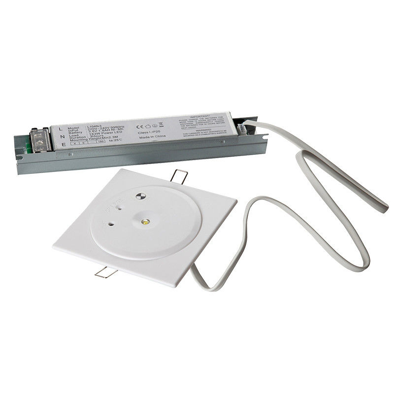 3 saatlik süresi LED acil durum ışığı tavan için 3W SMD Beyaz LED ile yerleştirilmiş