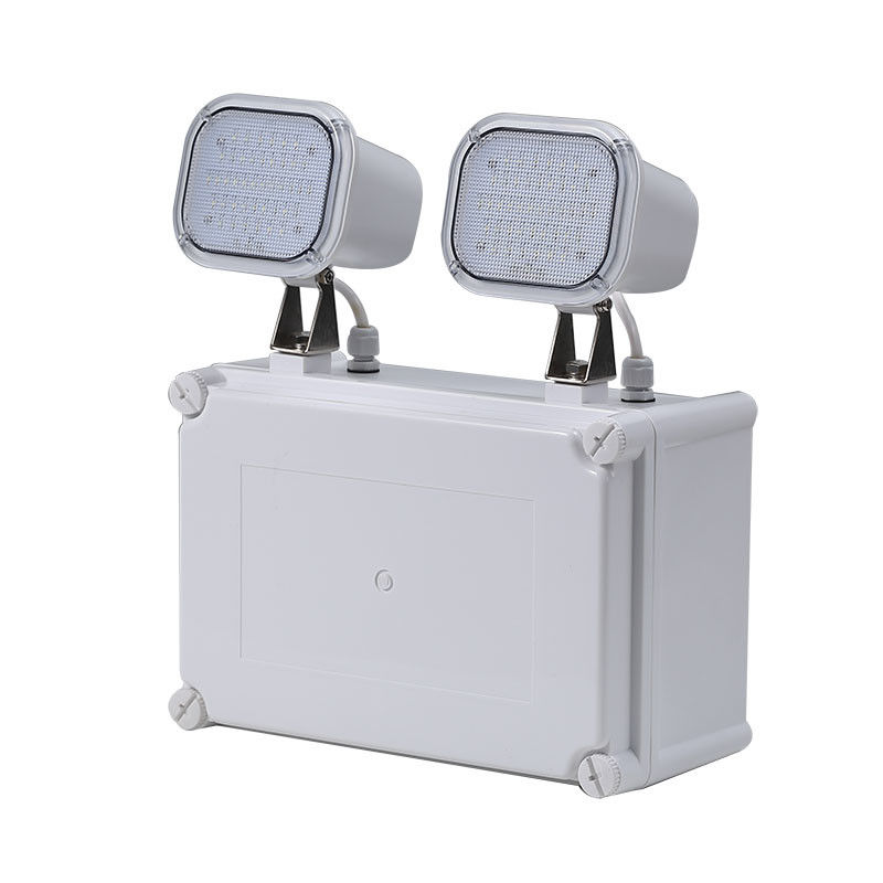 3 Saat Pil Yedekli LED Şarj Edilebilir IP65 Çift Spot Acil Durum Lambası PC Kasalı L107N