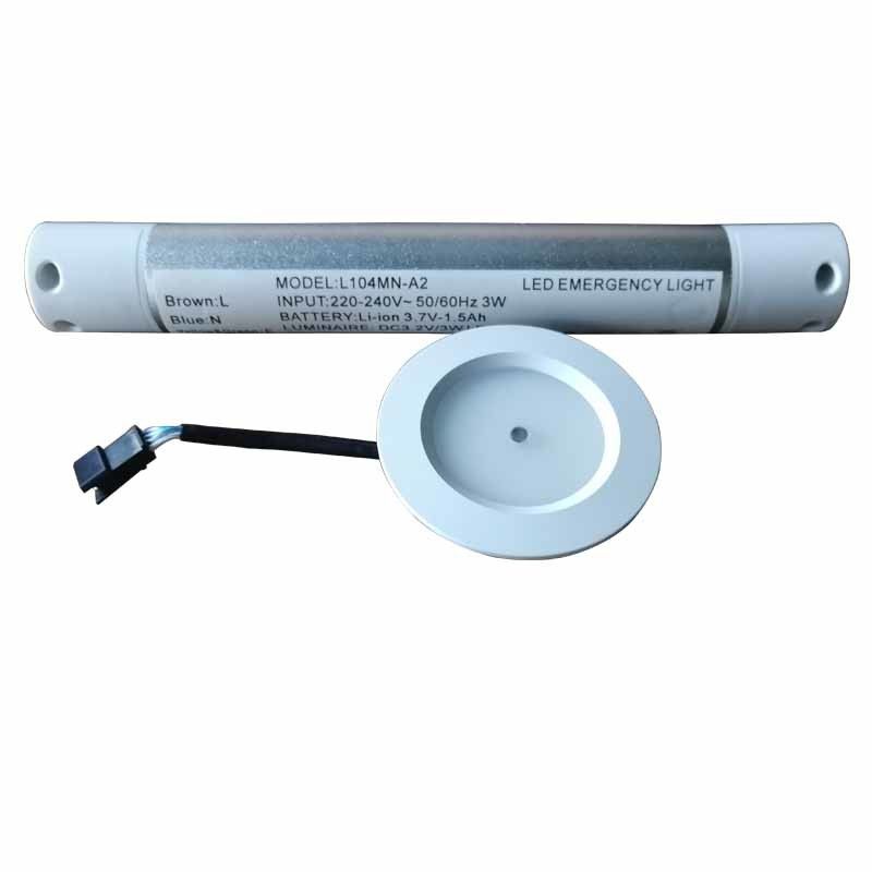 Alüminyum Kaplama 3W LED Şarj edilebilir acil durum ışığı pil yedekleme IP20 Yüksek parlaklık L124N