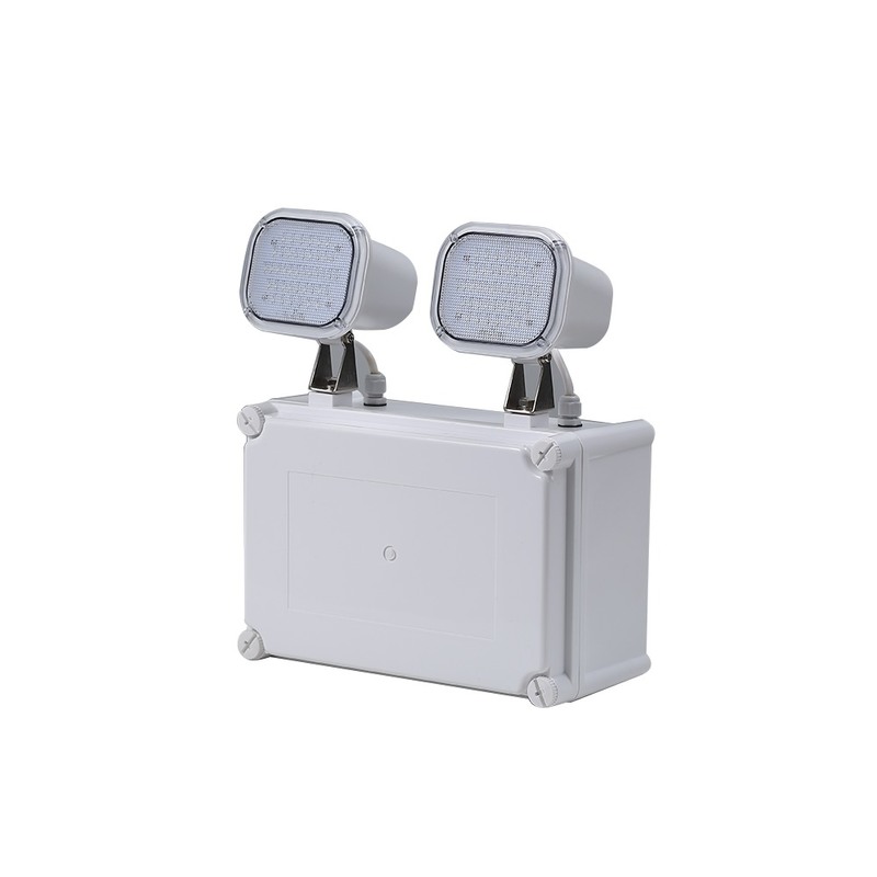 Yüksek Lumen 2x6W LED Çift Nokta Acil Durum Işığı 3 Yıl Garanti 50000 Saat Yaşam Süresi