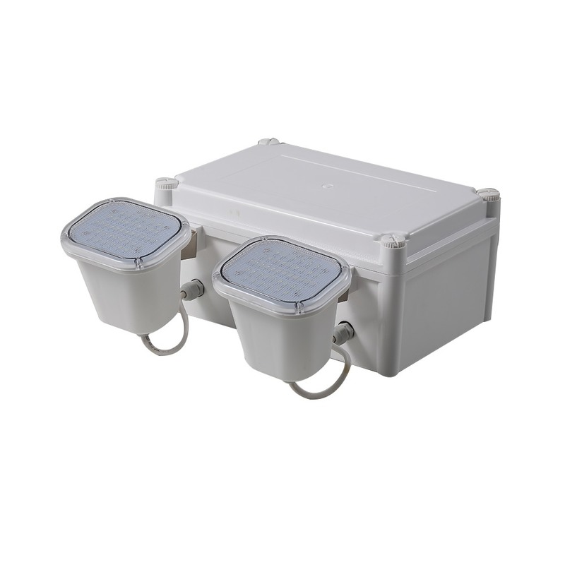 Yüksek Lumen 2x6W LED Çift Nokta Acil Durum Işığı 3 Yıl Garanti 50000 Saat Yaşam Süresi