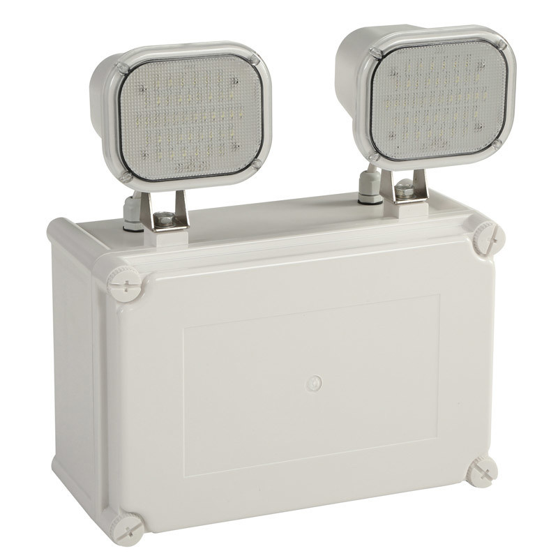12W Twin Spot LED acil durum ışığı IP65 Su geçirmez 6500K Soğuk Beyaz 3 Saat Süresi