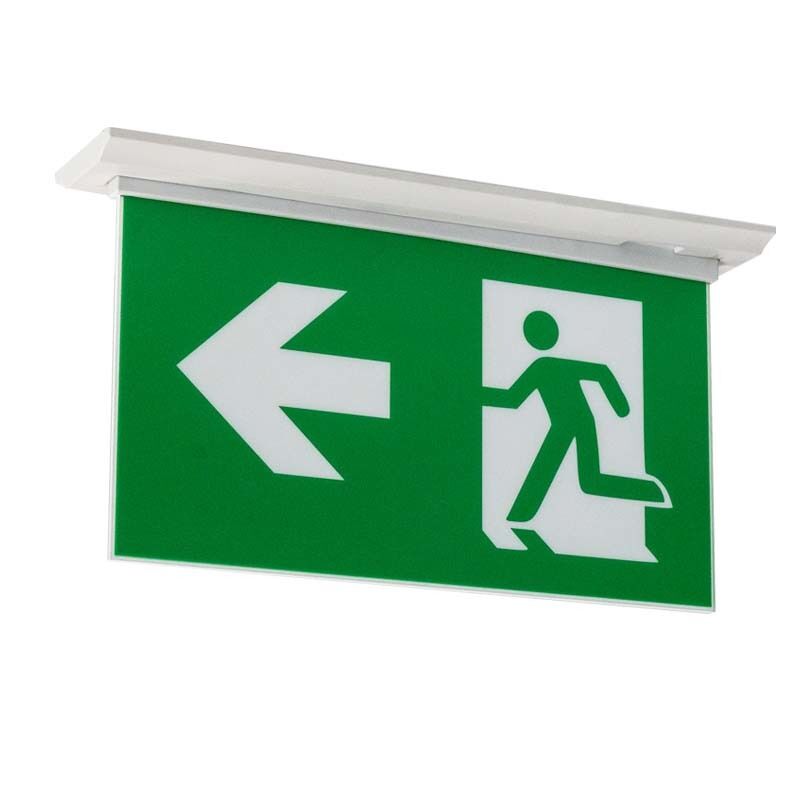 Şarj edilebilir Li-Ion pilli LED acil çıkış işareti 3 saat yedek duvara monte SL030AM