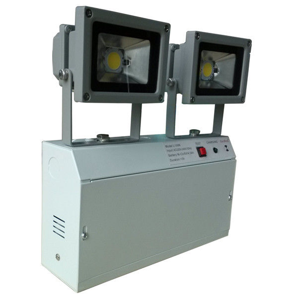 Ticari Binalar Kendi Kendini Test Eden İkiz Spot Acil Durum Aydınlatma Armatürü 2x10W COB LED L109N-2